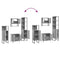 vidaXL 4 Piece Bathroom Furniture Set Grey Sonoma Engineered Wood