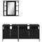 vidaXL 3 Piece Bathroom Cabinet Set Black Engineered Wood