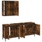 vidaXL 3 Piece Bathroom Cabinet Set Smoked Oak Engineered Wood