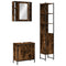 vidaXL 3 Piece Bathroom Cabinet Set Smoked Oak Engineered Wood