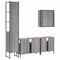 vidaXL 4 Piece Bathroom Cabinet Set Grey Sonoma Engineered Wood