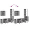 vidaXL 4 Piece Bathroom Cabinet Set Grey Sonoma Engineered Wood