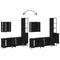 vidaXL 4 Piece Bathroom Cabinet Set Black Engineered Wood