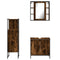 vidaXL 3 Piece Bathroom Cabinet Set Smoked Oak Engineered Wood