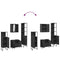 vidaXL 4 Piece Bathroom Cabinet Set Black Engineered Wood