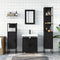 vidaXL 4 Piece Bathroom Furniture Set Black Engineered Wood