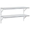 vidaXL Wall Shelves 2 pcs 100x40 cm Silver Stainless Steel