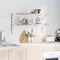 vidaXL Wall Shelves 2 pcs 100x40 cm Silver Stainless Steel