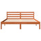 vidaXL Bed Frame without Mattress Wax Brown 200x200 cm Solid Wood Pine