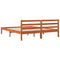 vidaXL Bed Frame without Mattress Wax Brown 200x200 cm Solid Wood Pine