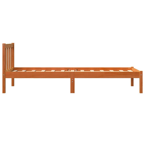 vidaXL Bed Frame without Mattress Wax Brown 90x200 cm Solid Wood Pine