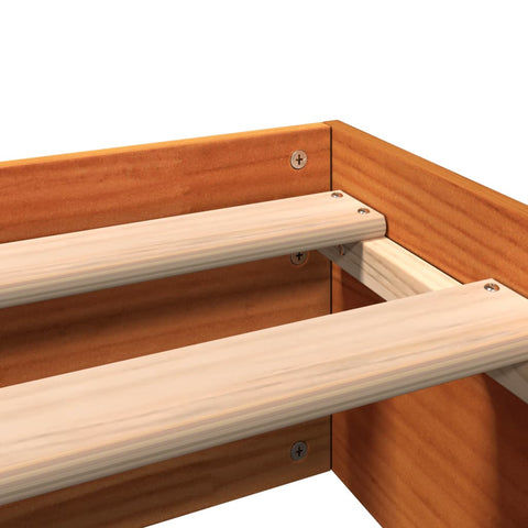 vidaXL Bed Frame without Mattress Wax Brown 90x190 cm Single Solid Wood Pine