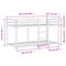 vidaXL Bunk Bed without Mattress Wax Brown 80x200 cm Solid Wood Pine