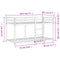 vidaXL Bunk Bed without Mattress Wax Brown 75x190 cm Small Single Solid Wood Pine