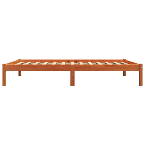 vidaXL Bed Frame without Mattress Wax Brown 90x190 cm Single Solid Wood Pine