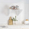 vidaXL Wall Shelf 50x45x31 cm Silver Stainless Steel