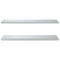 vidaXL Wall Shelves 2 pcs 100x40x3 cm Silver Stainless Steel