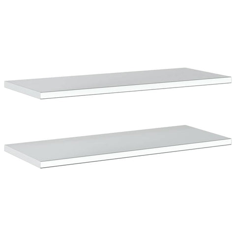 vidaXL Wall Shelves 2 pcs 100x40x3 cm Silver Stainless Steel