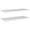 vidaXL Wall Shelves 2 pcs 100x40x3 cm Silver Stainless Steel