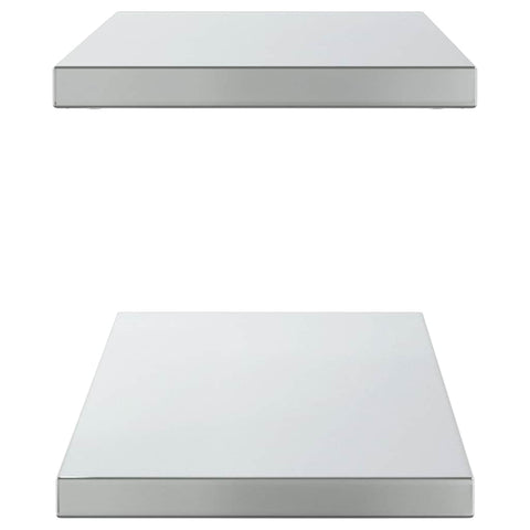 vidaXL Wall Shelves 2 pcs 100x30x3 cm Silver Stainless Steel