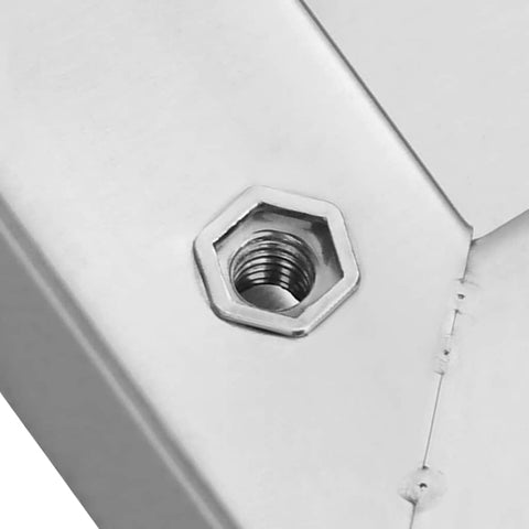 vidaXL Wall Shelves 2 pcs 100x23.5x3 cm Silver Stainless Steel