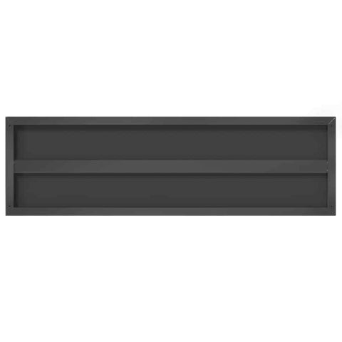 vidaXL Wall Shelves 2 pcs 100x30x3 cm Black Stainless Steel