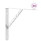 vidaXL Shelf Brackets 4 pcs 40x2.5x25 cm Silver Stainless Steel