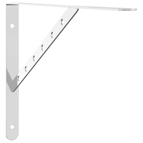 vidaXL Shelf Brackets 4 pcs 40x2.5x25 cm Silver Stainless Steel