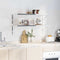 vidaXL Shelf Brackets 4 pcs 40x2.5x25 cm Silver Stainless Steel