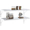 vidaXL Shelf Brackets 4 pcs 40x2.5x25 cm Silver Stainless Steel