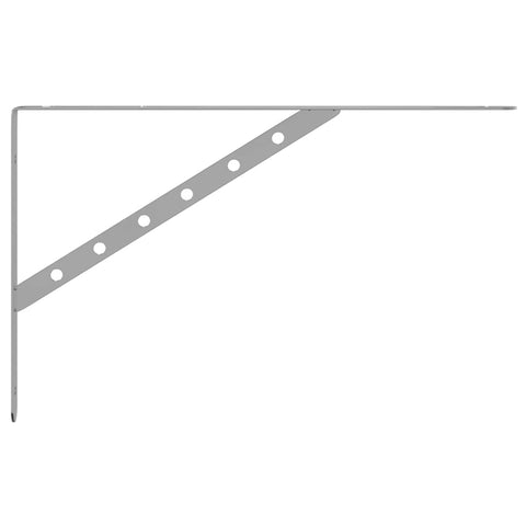 vidaXL Shelf Brackets 4 pcs 40x2.5x25 cm Silver Stainless Steel