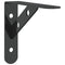 vidaXL Shelf Brackets 4 pcs 15x2.5x11.5 cm Black Stainless Steel