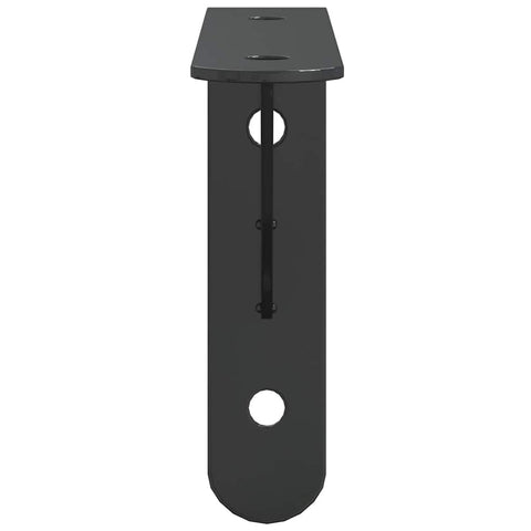 vidaXL Shelf Brackets 4 pcs 15x2.5x11.5 cm Black Stainless Steel