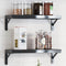 vidaXL Shelf Brackets 4 pcs 15x2.5x11.5 cm Black Stainless Steel