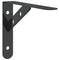 vidaXL Shelf Brackets 4 pcs 20x2.5x14 cm Black Stainless Steel