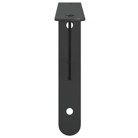 vidaXL Shelf Brackets 4 pcs 23.5x2.5x15.5 cm Black Stainless Steel