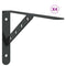 vidaXL Shelf Brackets 4 pcs 30x2.5x15.5 cm Black Stainless Steel