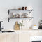 vidaXL Shelf Brackets 4 pcs 30x2.5x15.5 cm Black Stainless Steel