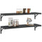 vidaXL Shelf Brackets 4 pcs 30x2.5x15.5 cm Black Stainless Steel