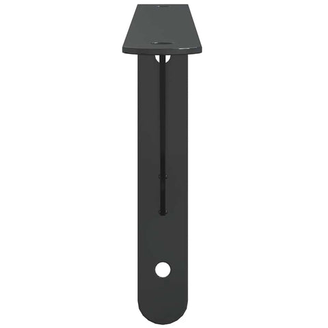 vidaXL Shelf Brackets 4 pcs 30x2.5x15.5 cm Black Stainless Steel