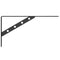 vidaXL Shelf Brackets 4 pcs 30x2.5x15.5 cm Black Stainless Steel