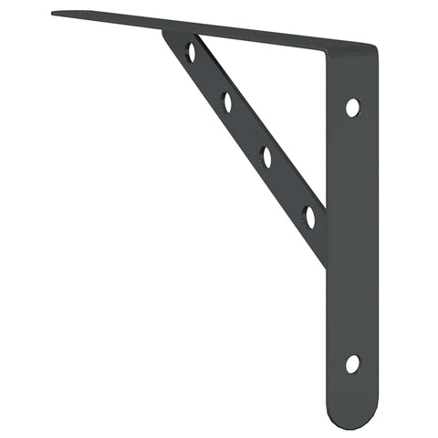 vidaXL Shelf Brackets 4 pcs 30x2.5x15.5 cm Black Stainless Steel