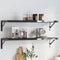 vidaXL Shelf Brackets 4 pcs 30x2.5x15.5 cm Black Stainless Steel