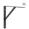 vidaXL Shelf Brackets 4 pcs 40x2.5x25 cm Black Stainless Steel