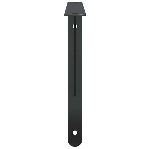 vidaXL Shelf Brackets 4 pcs 40x2.5x25 cm Black Stainless Steel
