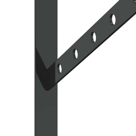 vidaXL Shelf Brackets 4 pcs 40x2.5x25 cm Black Stainless Steel