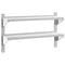 vidaXL 2-Tier Wall Shelf 100x23.5x60 cm Silver Stainless Steel