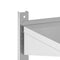 vidaXL 2-Tier Wall Shelf 100x23.5x60 cm Silver Stainless Steel