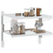 vidaXL 2-Tier Wall Shelf 75x40x60 cm Silver Stainless Steel