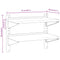 vidaXL 2-Tier Wall Shelf 75x40x60 cm Silver Stainless Steel